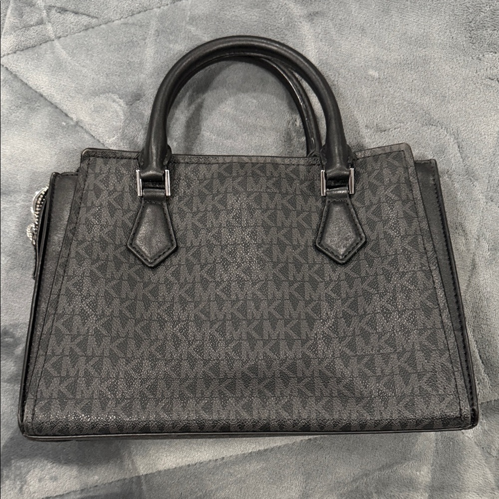 Michael Kors Black Monogram Satchel - Picture 2 of 9